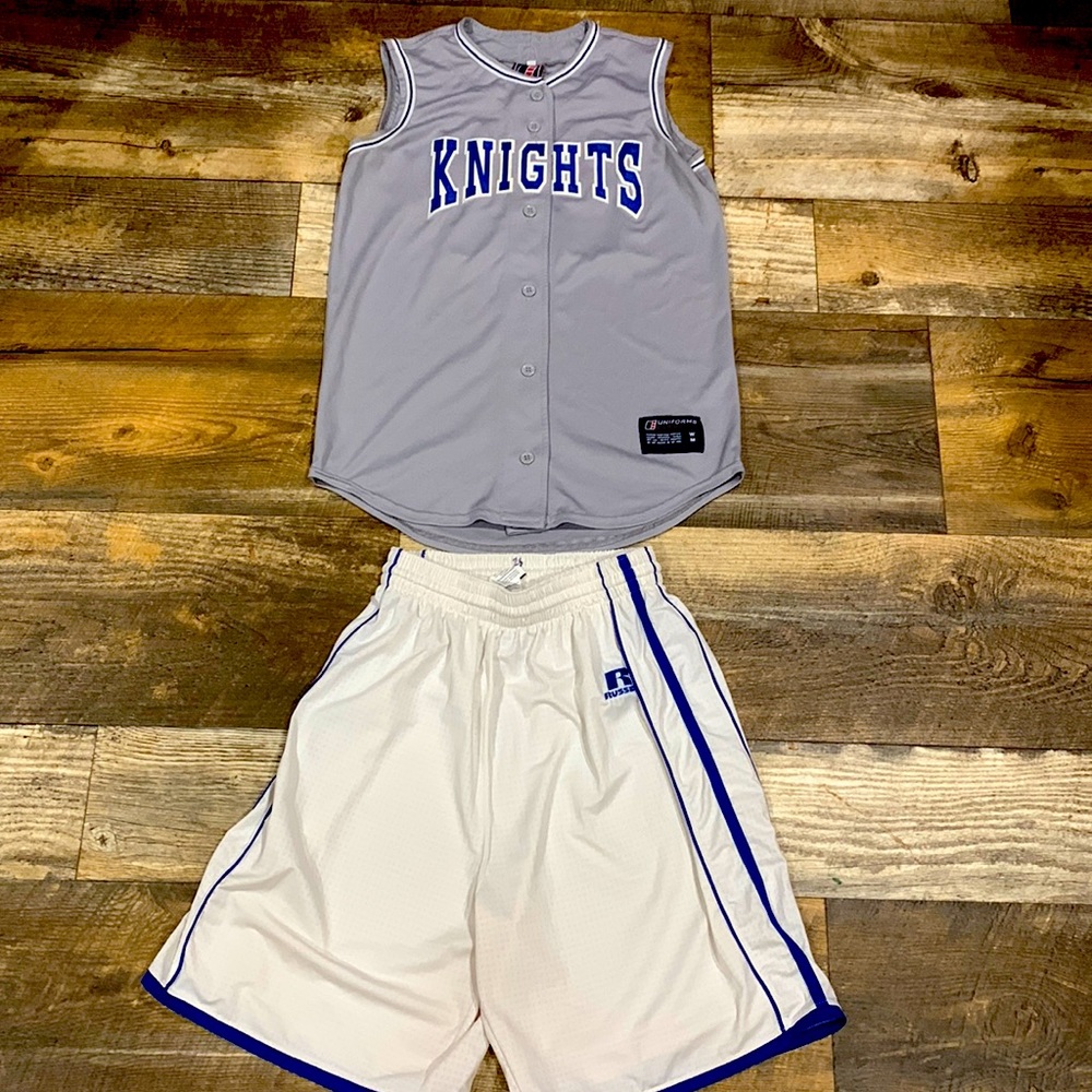 Lady Knights basketball jersey and shorts size medium